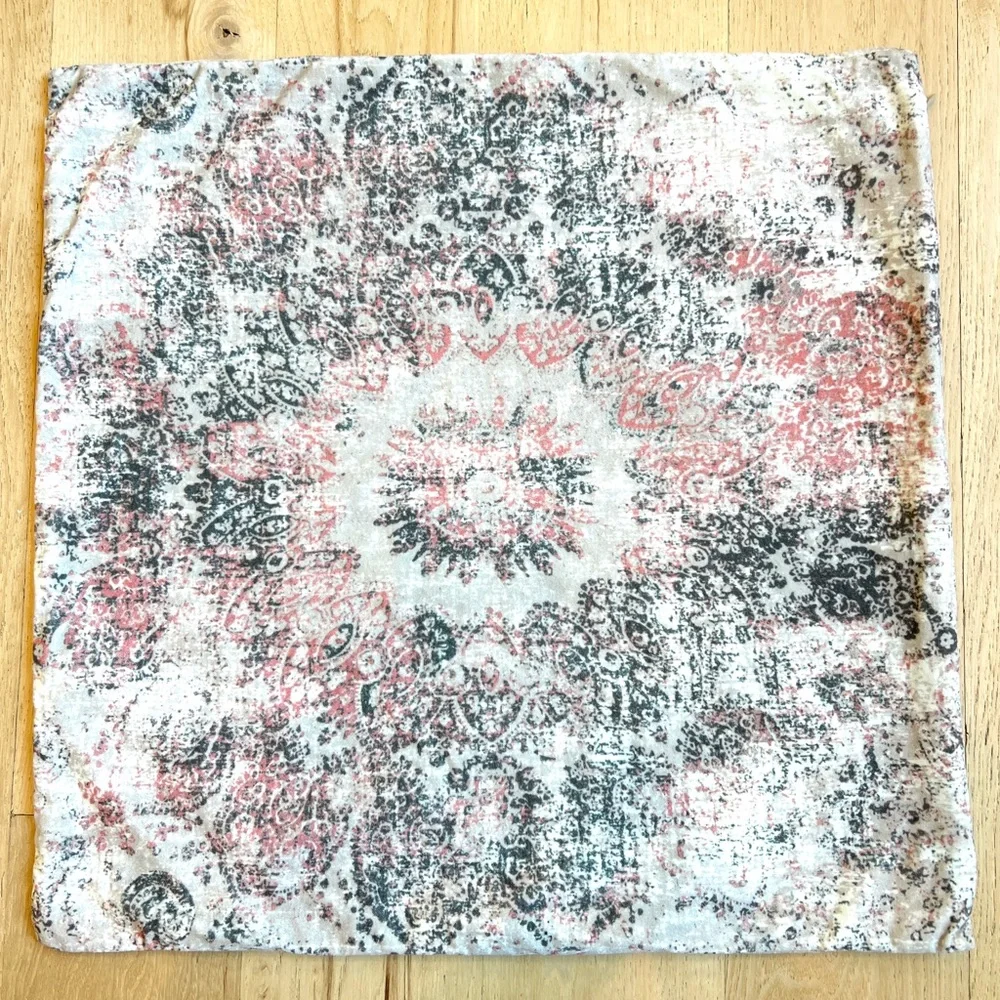West Elm Distressed Velvet Ornament Pillow Cover 20